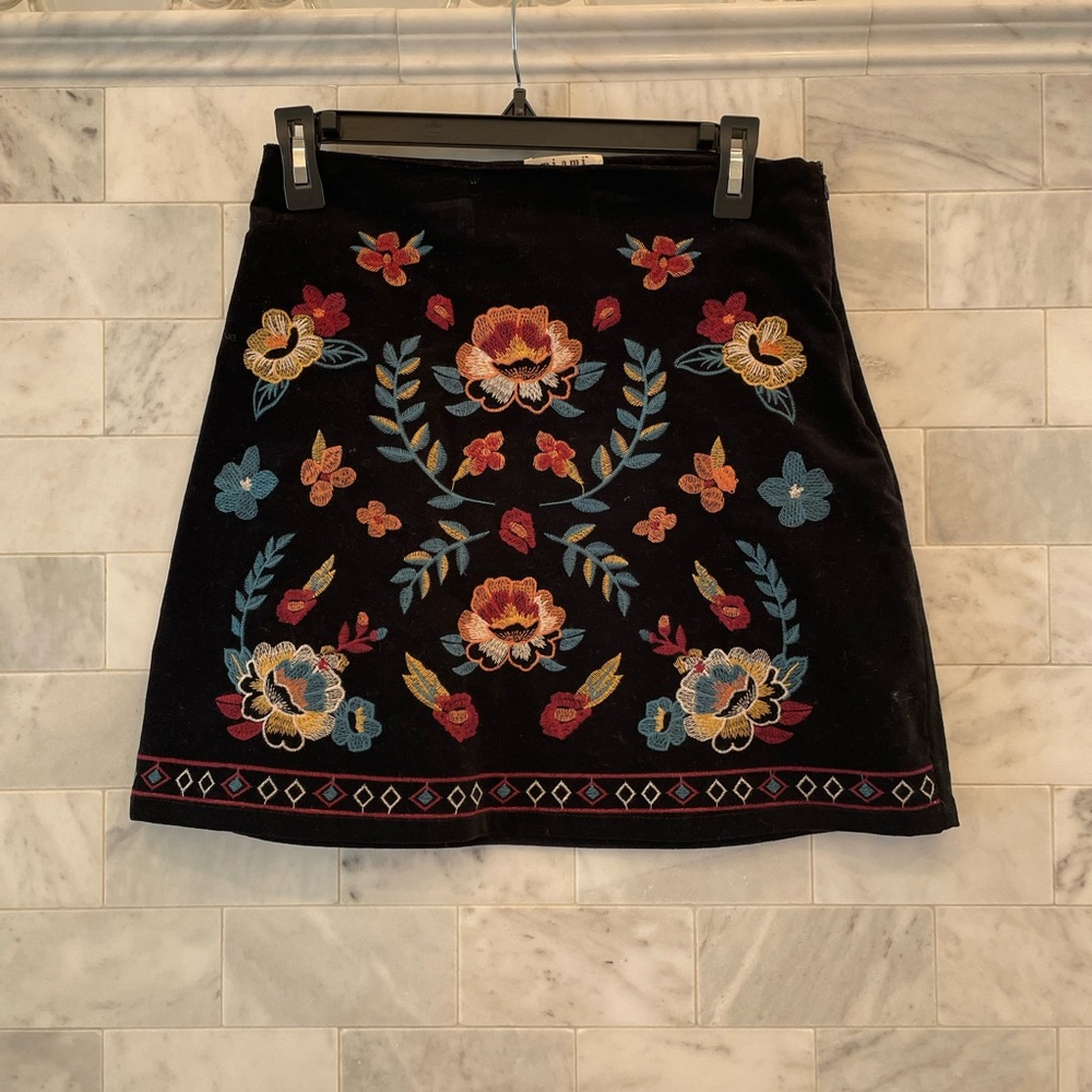 embroidered skirt